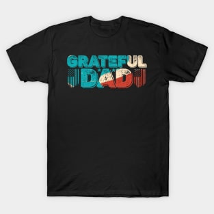 Grateful Dad Funny Fathers Day Dye Retro Vintage T-Shirt